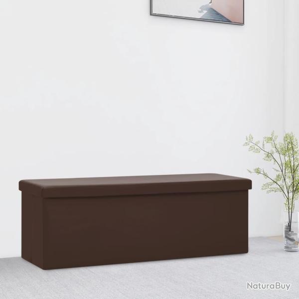 Banc de rangement pliable Marron PVC