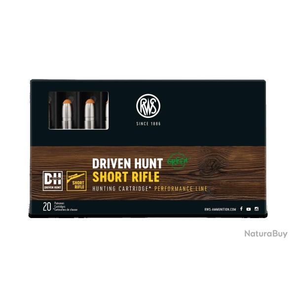 MUNITIONS SANS PLOMB RWS CALIBRE 9.3x62 DRIVEN HUNT GREEN 250gr - 16.2g x20