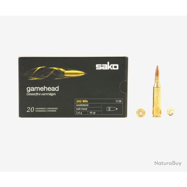 Munition SAKO GAMEHEAD SP calibre 243WIN 90GR x20