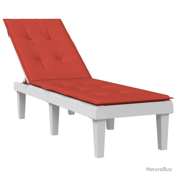 Coussin de chaise longue rouge m�lang� (75+105) x 50 x 4 cm tissu