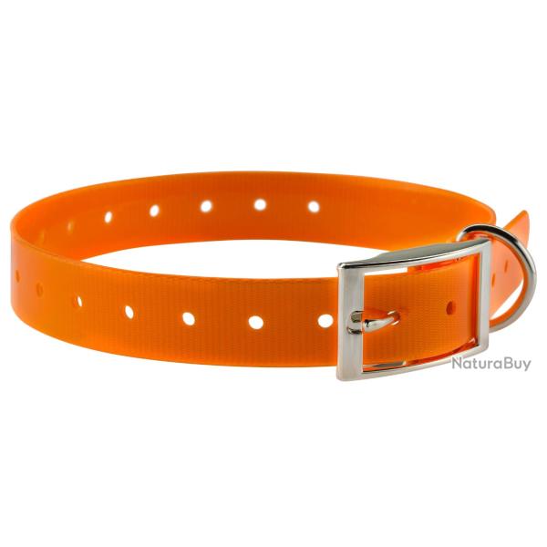 COLLIER POUR CHIEN 2,5 CM EN POLYURETHANE - COUNTRY - ORANGE