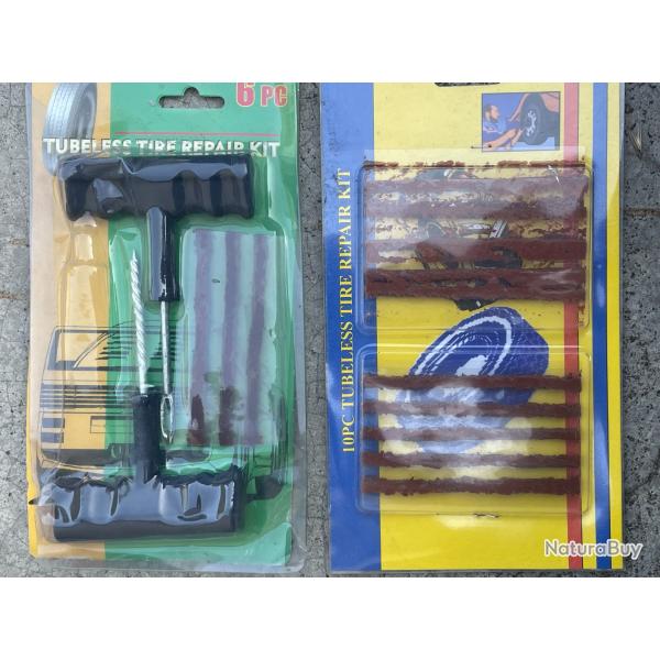 kit reparation par cheville pneus tubeless