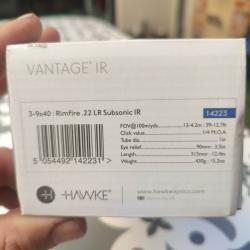 Lunette hawke Vantage IR 22lr subsonique