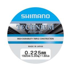 Nylon Shimano Technium Invisitec A Mono Grey Grande Bobine 5.3kg Grey 0.225 1920m