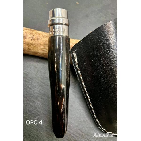 OPC-004 - Opinel N�8 Custom en v�ritable corne de buffle - �tui cuir offert