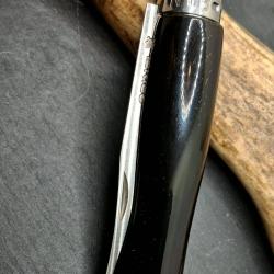 OPC-003 - Opinel N&deg;8 Custom en v&eacute;ritable corne de buffle - &Eacute;tui cuir offert