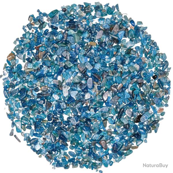 Mini pierres roul�es apatite bleue - 2 � 8 mm - 100 grammes