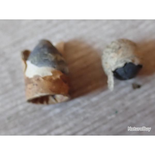 2 ogives anciennes en plomb pour d�corer vos armes � poudre noire.