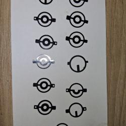 Lot de 13 insert iris pour tunnel de dioptre