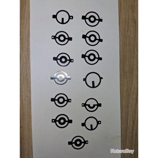 Lot de 13 insert iris pour tunnel de dioptre