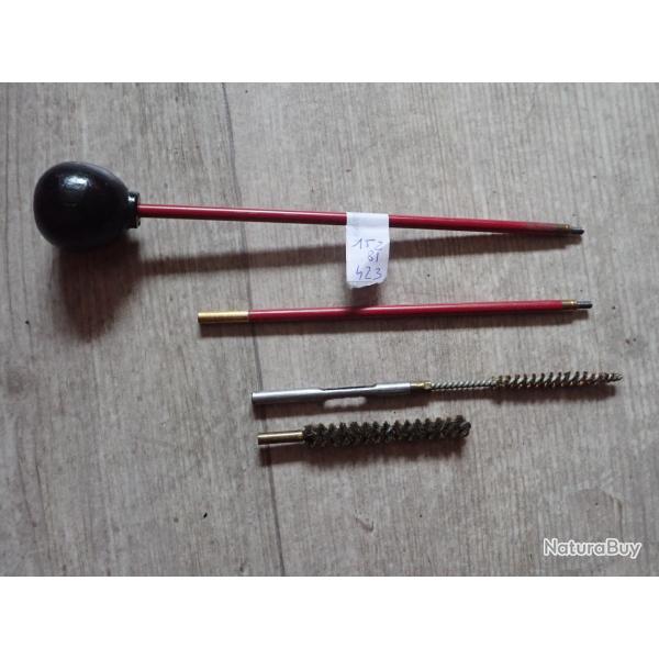 Baguette et 2 �couvillons pour pistolet ou revolver Smith et Wesson
