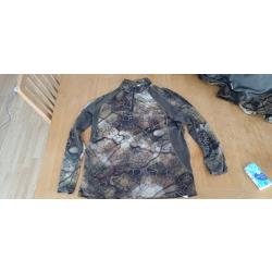 T-shirt &agrave; manche longue respirant de chasse Solognac camouflage Furtiv