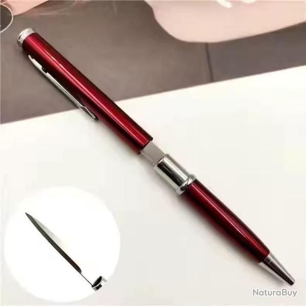 Stylo ouvre-lettres lame en acier inoxydable - Couleur ROUGE