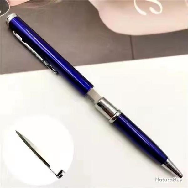 Stylo ouvre-lettres lame en acier inoxydable - Couleur BLEU
