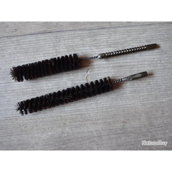Lot de 2 BROSSES NYLON / ECOUVILLON pour armes suisses de gros calibre