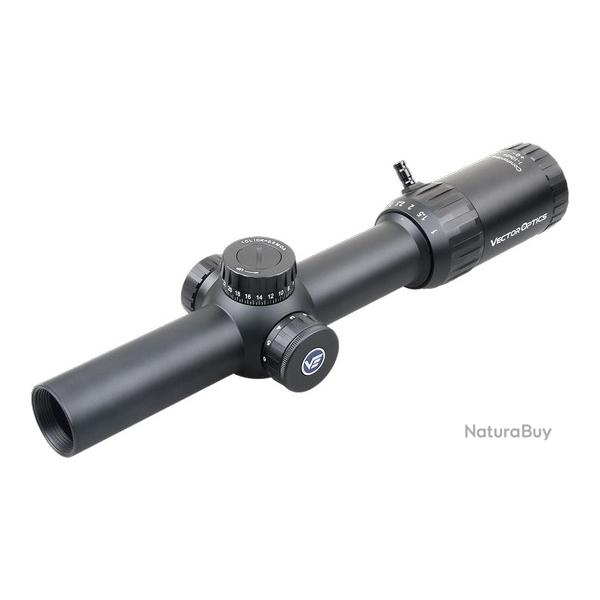Lunette de Chasse Vector Optics Constantine - 1-10x24 - RET 4 Fibre