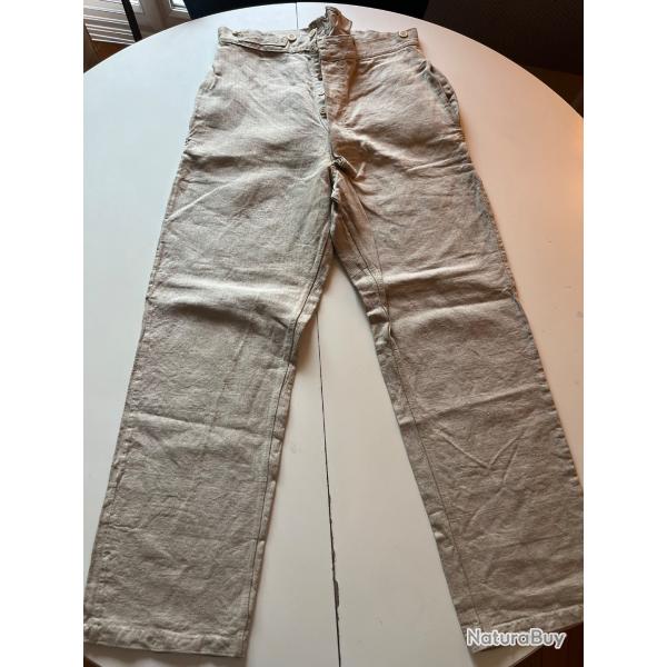 Pantalon treillis date 1908 - ww1 - militaria