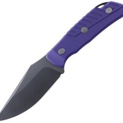 Couteau Petrified Fish Barracuda Lame Acier N690 Manche G10 Violet &Eacute;tui Kydex PFKP16PGAW