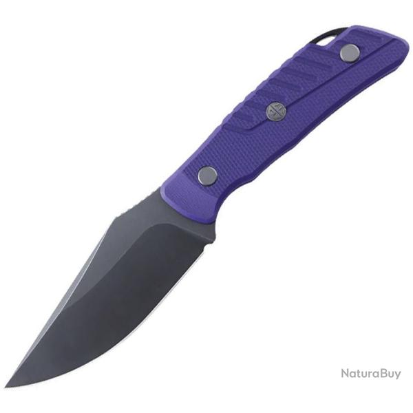 Couteau Petrified Fish Barracuda Lame Acier N690 Manche G10 Violet �tui Kydex PFKP16PGAW