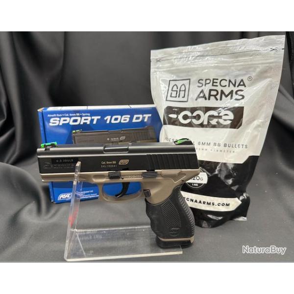 Pack Pr�t a Tirer PISTOLET 6MM SPORT 106 RESSORT DUAL TONE - AIRSOFT