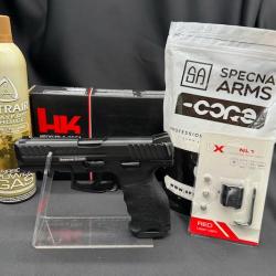 PACK LASER PR&Ecirc;T A TIRER PISTOLET HECKLER&KOCH VP9 BBS 6MM GAZ 1,0 J