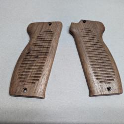 Rare paire de plaquettes bois de pistolet MAC 50
