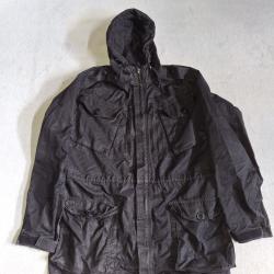 Veste de la police britannique &agrave; capuche type smock noire, tissu ripstop et d&eacute;perlant. Taille XL