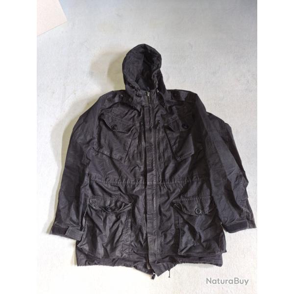 Veste de la police britannique � capuche type smock noire, tissu ripstop et d�perlant. Taille XL