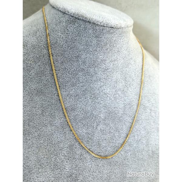 Chaine or 18 carats - 45 cm - collier maille gourmette