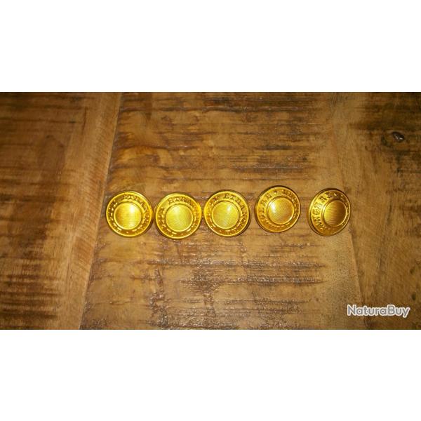 lot de cinq anciens boutons s/off de manteau legion etrangere