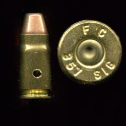 .357 SIG - marquage : F  C  357 SIG - balle cuivre tronconique