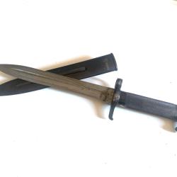 Ancienne Ba&iuml;onnette militaire Mauser Su&eacute;dois ww2 avec fourreau