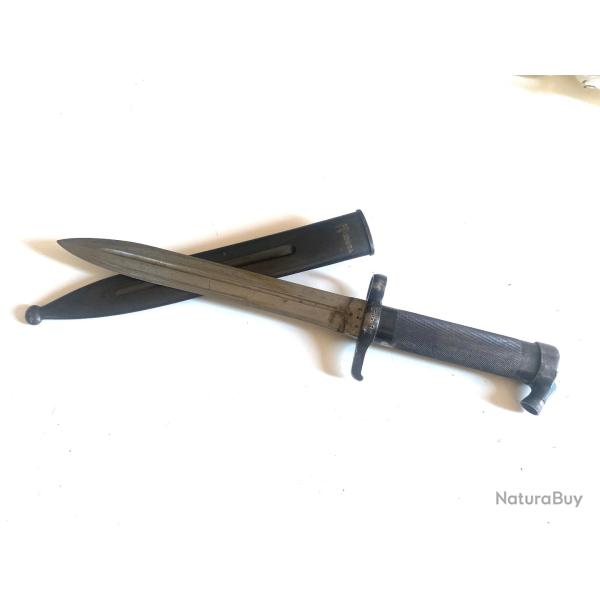 Ancienne Ba�onnette militaire Mauser Su�dois ww2 avec fourreau