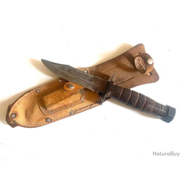 Ancien couteau poignard de combat US pilote Avion ww2