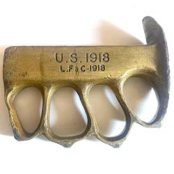 Ancienne poign&eacute;e de couteau US 1918 LF & C 1918 ww1