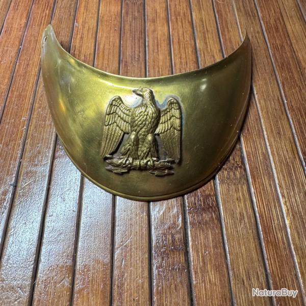 HAUSSE DE COL A L'AIGLE EN LAITON OFFICIERS DE TROUPES A PIEDS SECOND EMPIRE