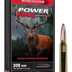 WINCHESTER cal.308 Win Power Max -Boite de 20 180GR (11,7grammes)