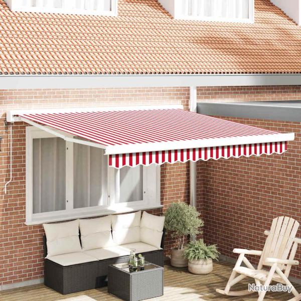 Auvent r�tractable Rouge et Blanc 300 x 250 x 165 cm