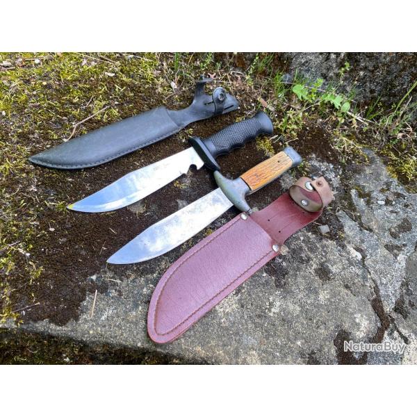 Deux couteaux: Chasse, scout, plong�e.