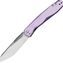 Couteau Wixco Fenix Liner Lock Lame Acier N690 Tanto Manche Aluminium Violet Ball Bearing WXC21A
