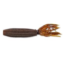 Leurre Souple Gary Yamamoto Fat Ika 10cm 286 - Dark Green Pumpkin / Large Black Flake
