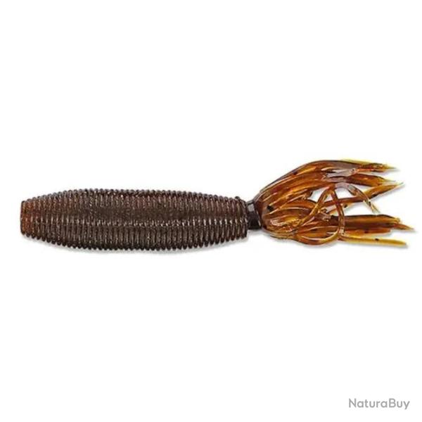 Leurre Souple Gary Yamamoto Fat Ika 10cm 286 - Dark Green Pumpkin / Large Black Flake