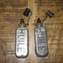 lot de deux burette d'huile arm&eacute;e fran&ccedil;aise