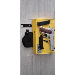 Lot Pistolet 1911 R30 Silver GBB (Army Armament) + Holster + 2 Chargeurs - Pour pi&egrave;ces / &Agrave; r&eacute;parer