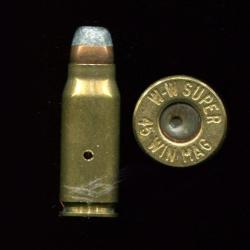 .357 Grizzly Magnum - RARE calibre exp&eacute;rimental pour pistolet Wildey - neutralis&eacute;e