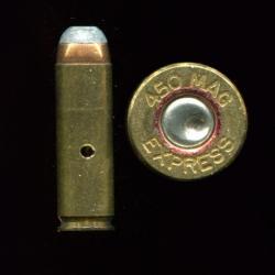 .450 MAGNUM EXPRESS - RARE calibre US de chasse au revolver - neutralis&eacute;e