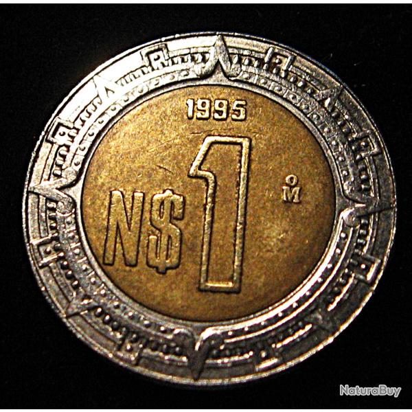 Mexique, piece de 1 peso de 1995 ttb bi-metal