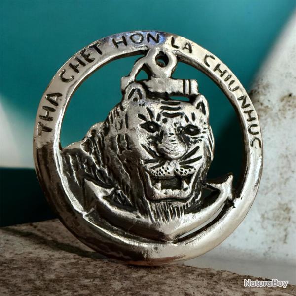 Insigne commando 24 Le tigre Noir d'Indochine , Roger Vandenberghe (reproduction
