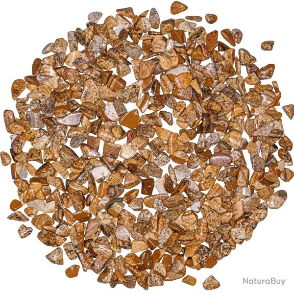 Mini pierres roul�es jaspe paysage - 5 � 10 mm - 100 grammes