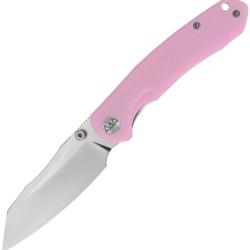 Couteau Wixco Axor Liner Lock Lame Acier 14C28N Sheepsfoot Manche G10 Rose WXC15E